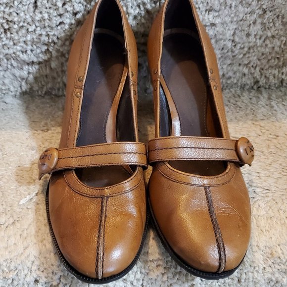 AEROSOLES Shoes - Aerosoles Heels, Brown Leather, Size 8.5